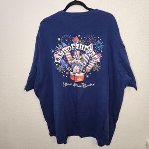 Buc-ees T Shirt 4th Of July USA Land Of The Free 2024 Graphic Blue Sz 4x
